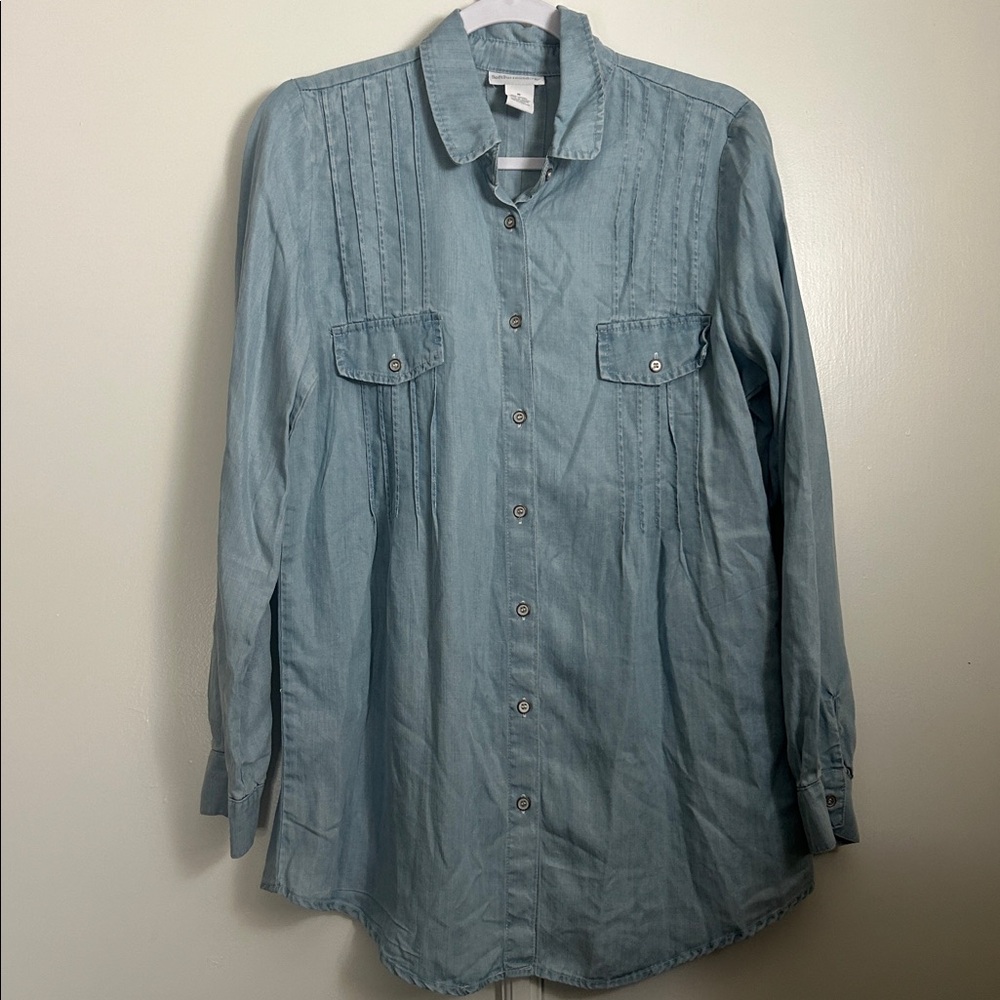 Soft Surroundings Chambray Top - image 2